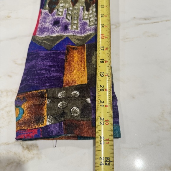 Vintage 80s Danielle B Blazer Jacket Womens Large Abstract Jewel Tones Geometric - Picture 9 of 9